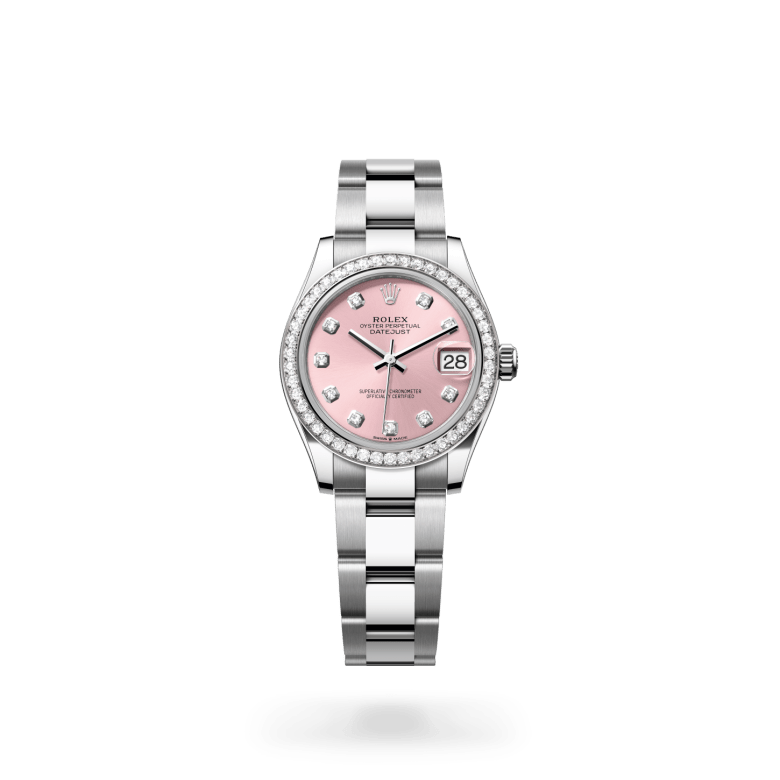 Rolex Datejust 31 Oyster, 31 mm, Oystersteel çelik, beyaz altın ve pırlanta M278384RBR-0035