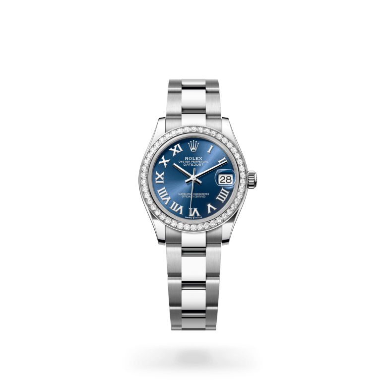 Rolex Datejust 31 Oyster, 31 mm, Oystersteel çelik, beyaz altın ve pırlanta M278384RBR-0038