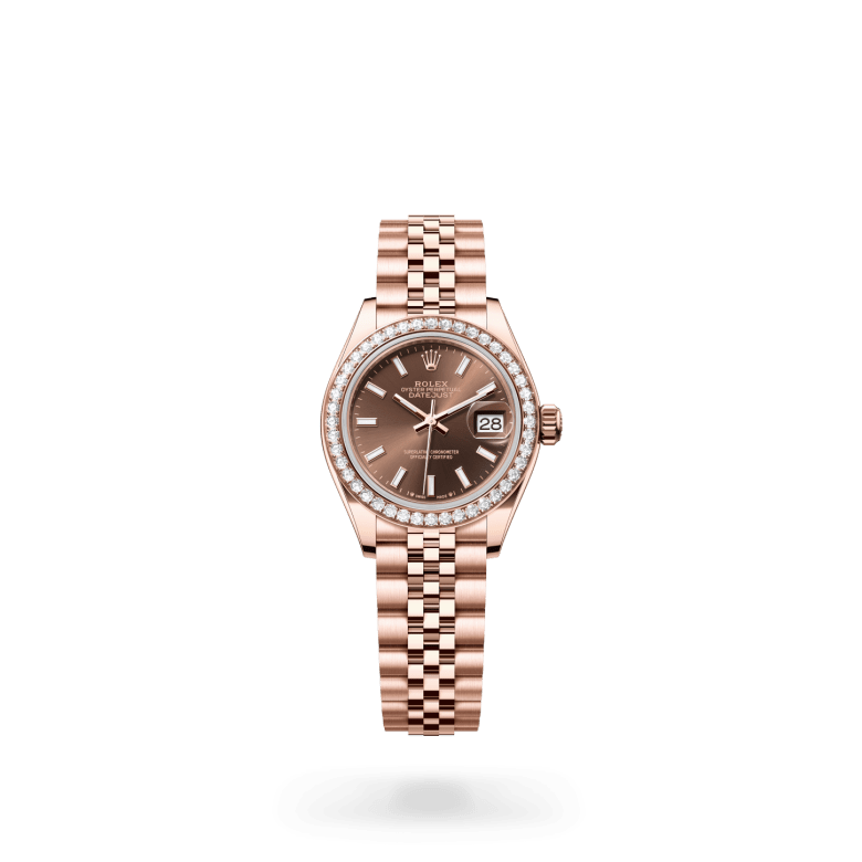 Rolex Lady-Datejust Oyster, 28 mm, Everose altın ve pırlanta M279135RBR-0008