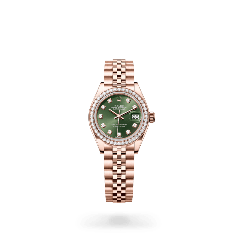 Rolex Lady-Datejust Oyster, 28 mm, Everose altın ve pırlanta M279135RBR-0015