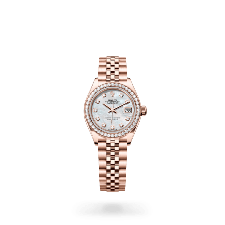 Rolex Lady-Datejust Oyster, 28 mm, Everose altın ve pırlanta M279135RBR-0019