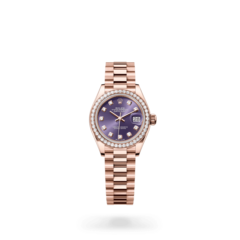Rolex Lady-Datejust Oyster, 28 mm, Everose altın ve pırlanta M279135RBR-0020