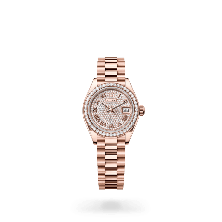 Rolex Lady-Datejust Oyster, 28 mm, Everose altın ve pırlanta M279135RBR-0021