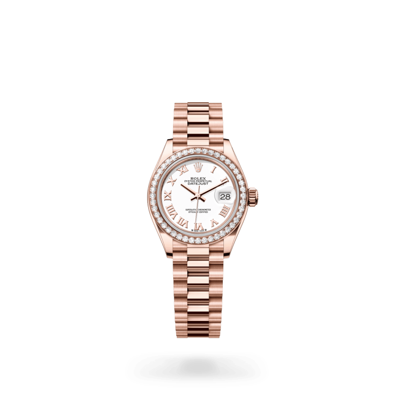 Rolex Lady-Datejust Oyster, 28 mm, Everose altın ve pırlanta M279135RBR-0023