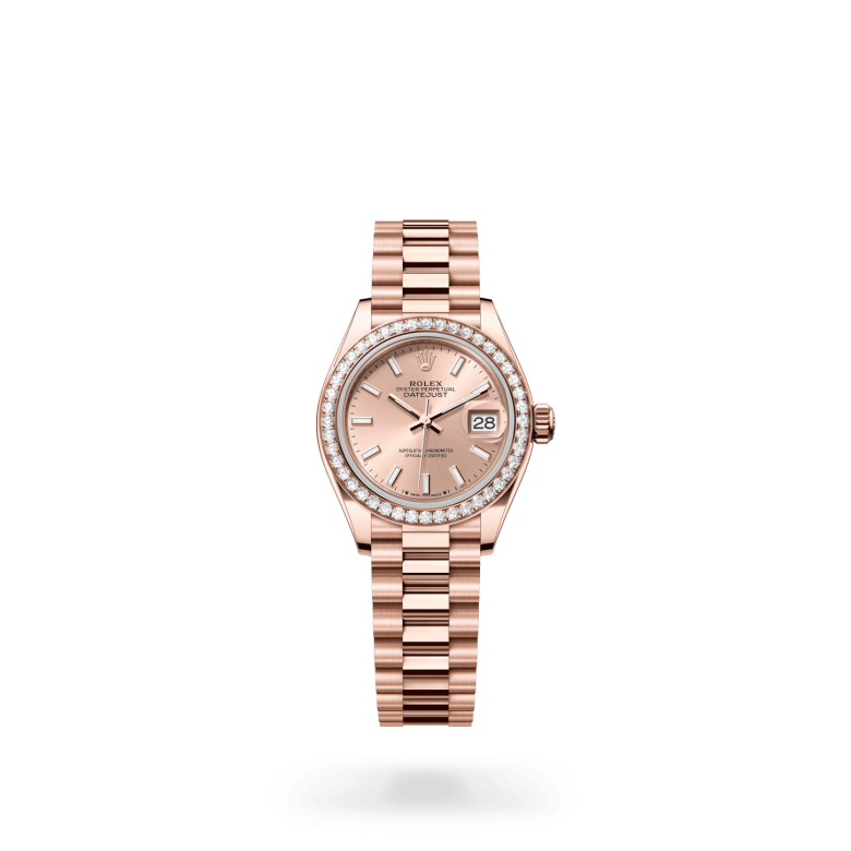 Rolex Lady-Datejust Oyster, 28 mm, Everose altın ve pırlanta M279135RBR-0025