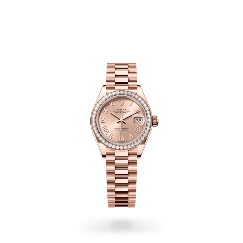 Rolex Lady-Datejust Oyster, 28 mm, Everose altın ve pırlanta M279135RBR-0027