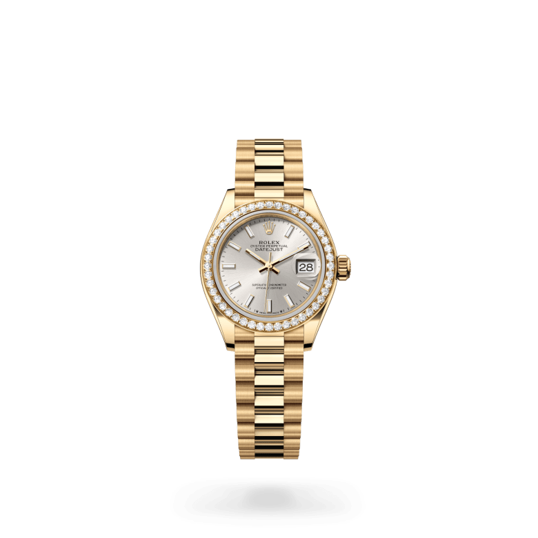 Rolex Lady-Datejust Oyster, 28 mm, sarı altın ve pırlanta M279138RBR-0005