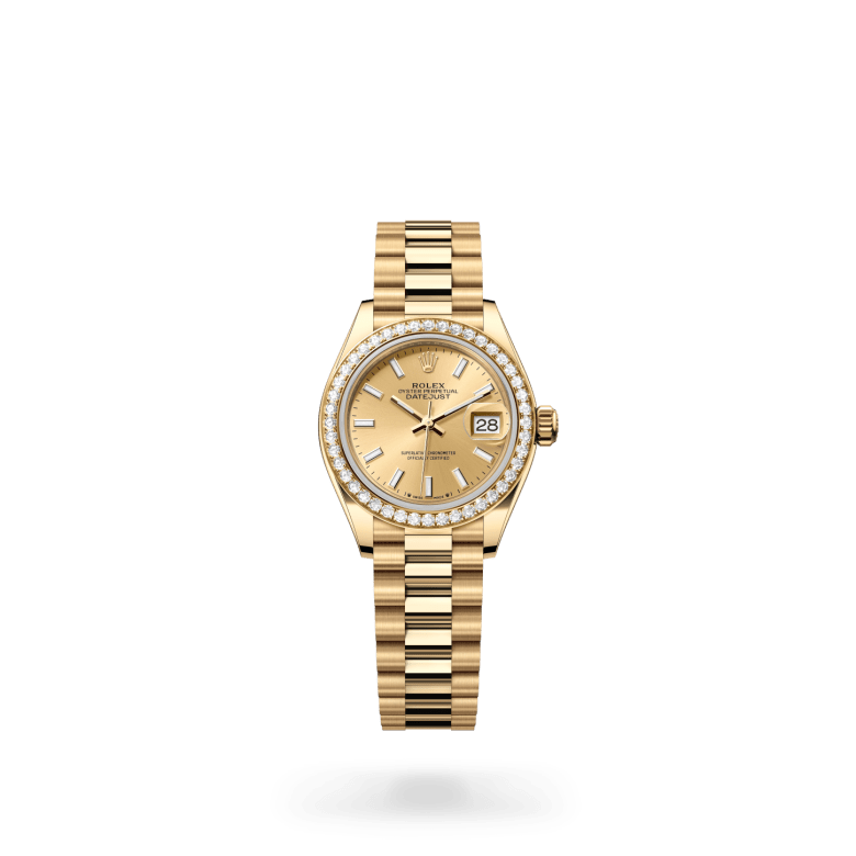 Rolex Lady-Datejust Oyster, 28 mm, sarı altın ve pırlanta M279138RBR-0014