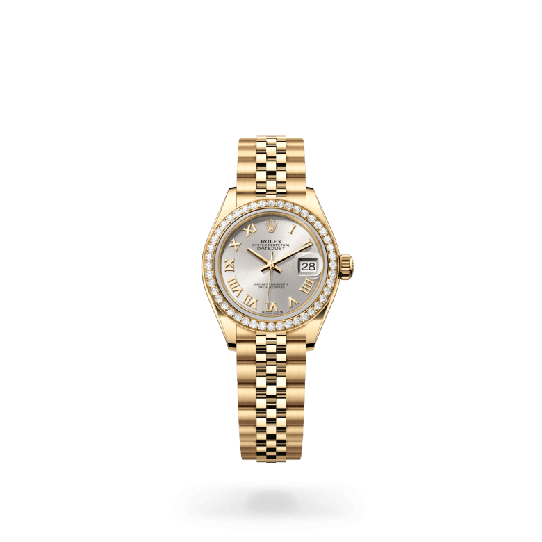 Rolex Lady-Datejust Oyster, 28 mm, sarı altın ve pırlanta M279138RBR-0018
