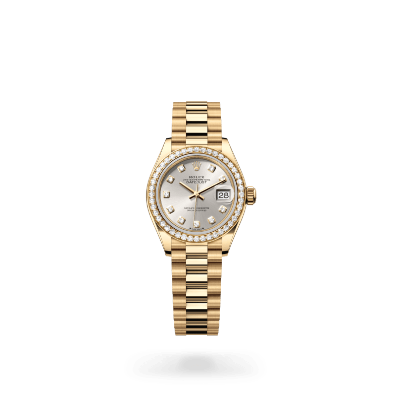 Rolex Lady-Datejust Oyster, 28 mm, sarı altın ve pırlanta M279138RBR-0019