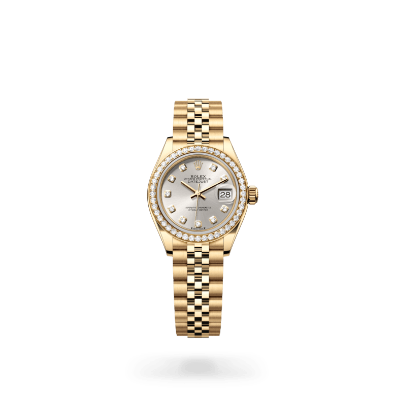 Rolex Lady-Datejust Oyster, 28 mm, sarı altın ve pırlanta M279138RBR-0020