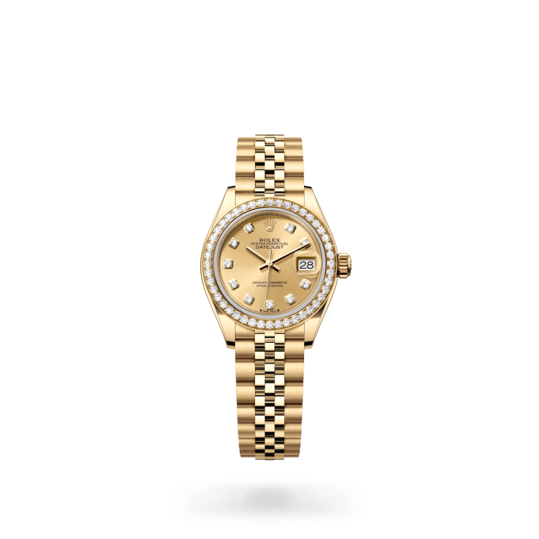 Rolex Lady-Datejust Oyster, 28 mm, sarı altın ve pırlanta M279138RBR-0024