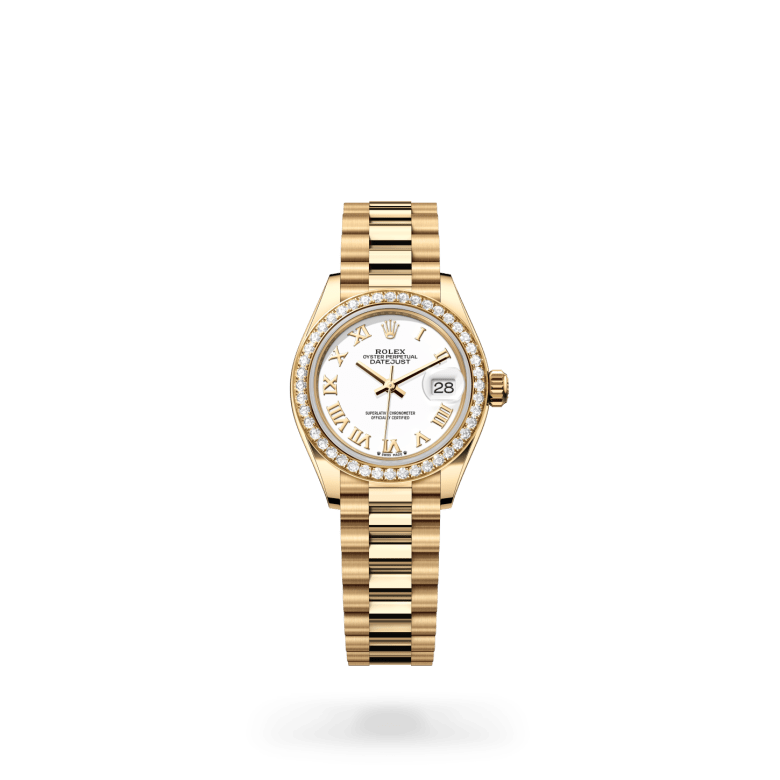 Rolex Lady-Datejust Oyster, 28 mm, sarı altın ve pırlanta M279138RBR-0031