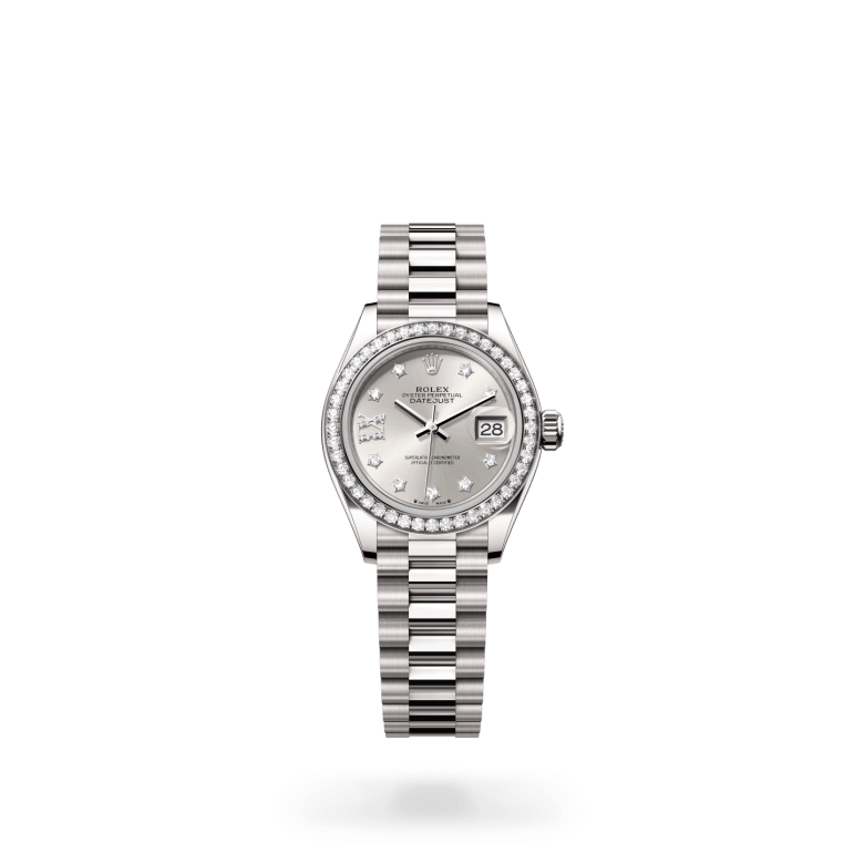 Rolex Lady-Datejust Oyster, 28 mm, beyaz altın ve pırlanta M279139RBR-0003