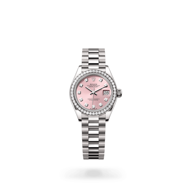 Rolex Lady-Datejust Oyster, 28 mm, beyaz altın ve pırlanta M279139RBR-0005