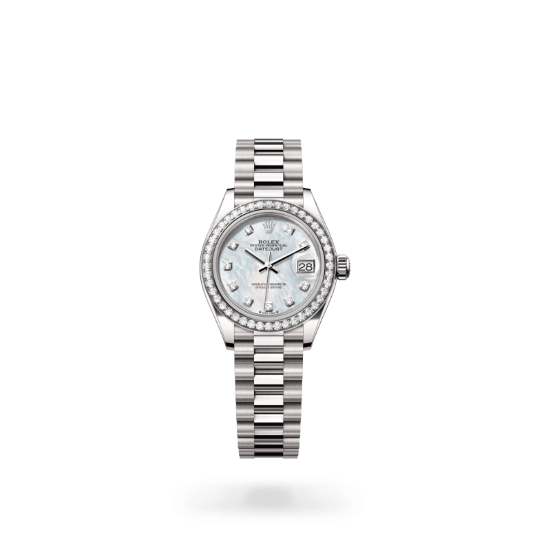 Rolex Lady-Datejust Oyster, 28 mm, beyaz altın ve pırlanta M279139RBR-0008