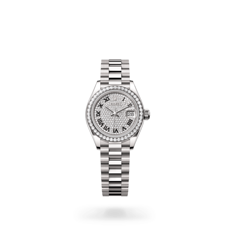 Rolex Lady-Datejust Oyster, 28 mm, beyaz altın ve pırlanta M279139RBR-0014