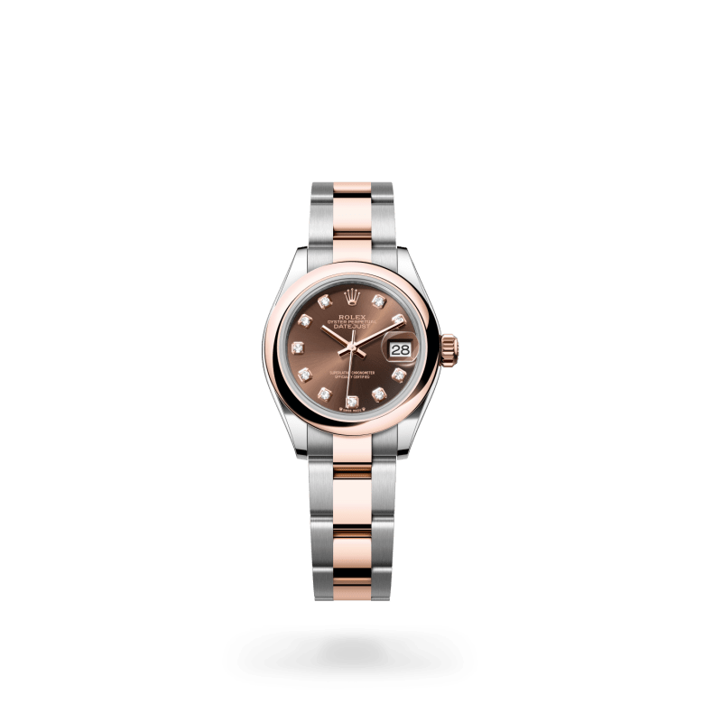 Rolex Lady-Datejust Oyster, 28 mm, Oystersteel çelik ve Everose altın M279161-0012