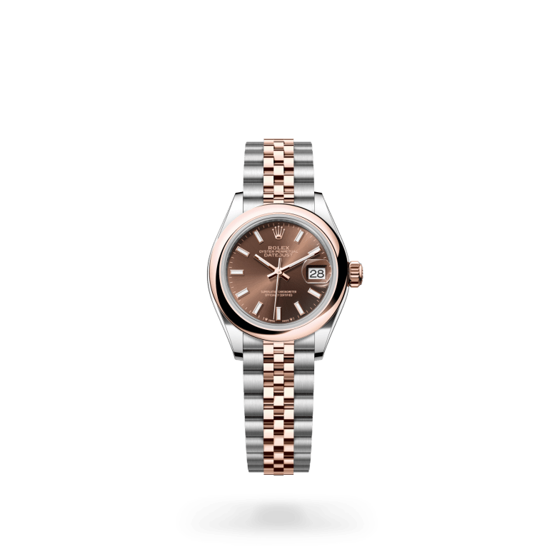 Rolex Lady-Datejust Oyster, 28 mm, Oystersteel çelik ve Everose altın M279161-0017