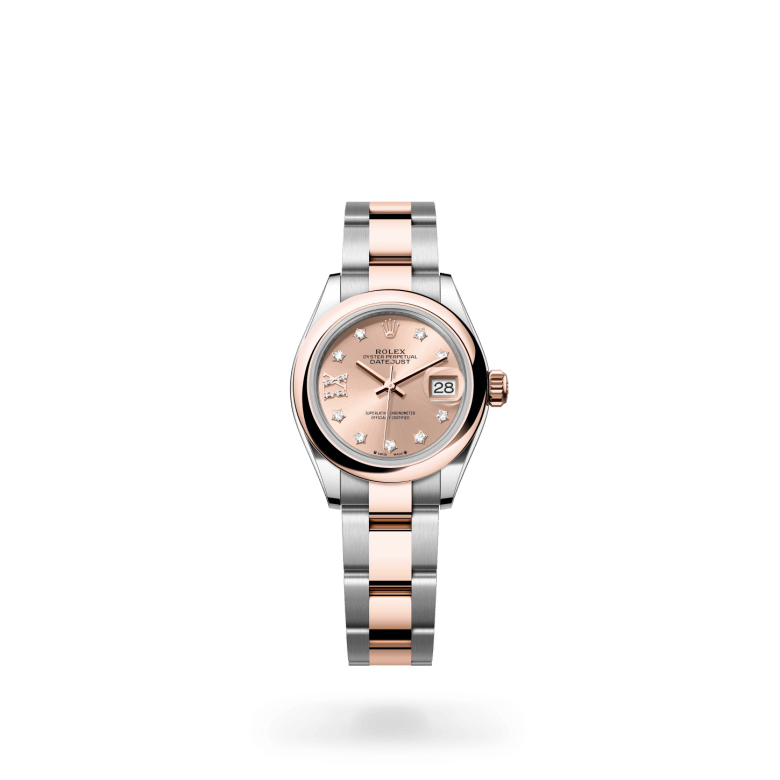 Rolex Lady-Datejust Oyster, 28 mm, Oystersteel çelik ve Everose altın M279161-0028