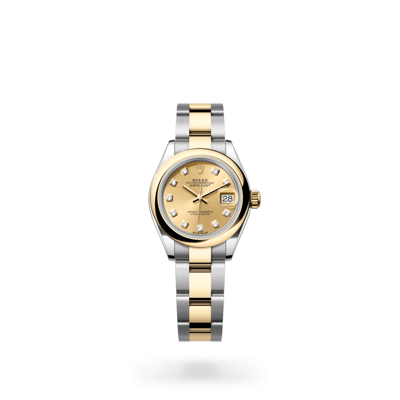 Rolex Lady-Datejust Oyster, 28 mm, Oystersteel çelik ve sarı altın M279163-0012
