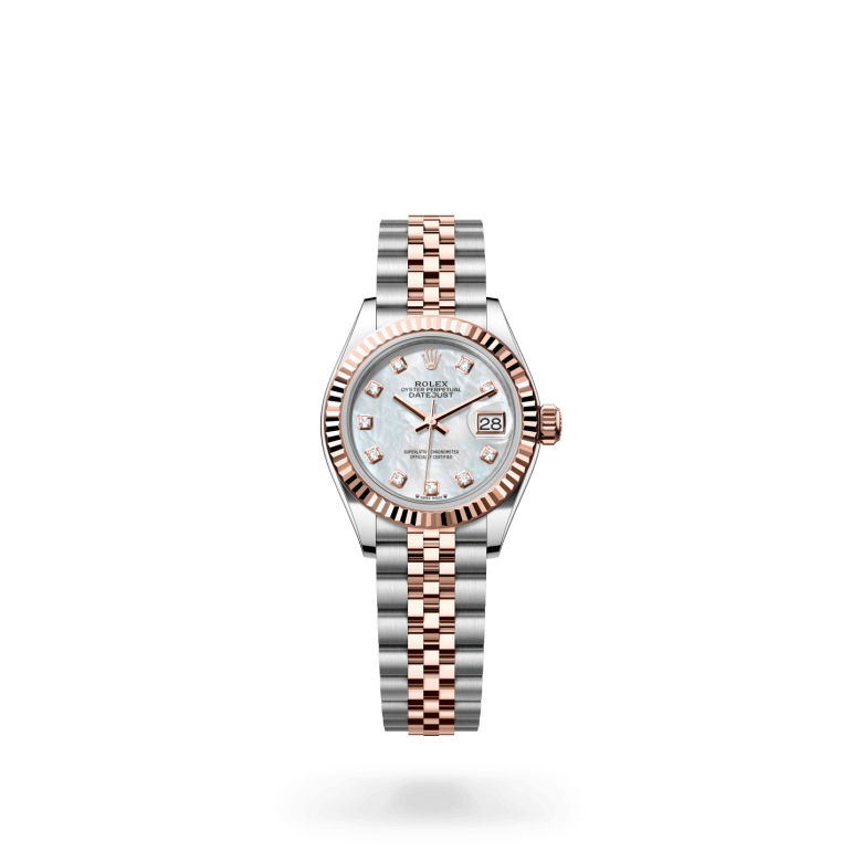 Rolex Lady-Datejust Oyster, 28 mm, Oystersteel çelik ve Everose altın M279171-0013