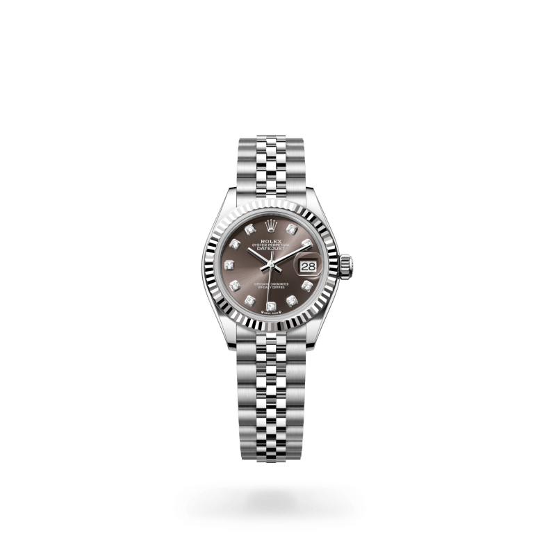 Rolex Lady-Datejust Oyster, 28 mm, Oystersteel çelik ve beyaz altın M279174-0015