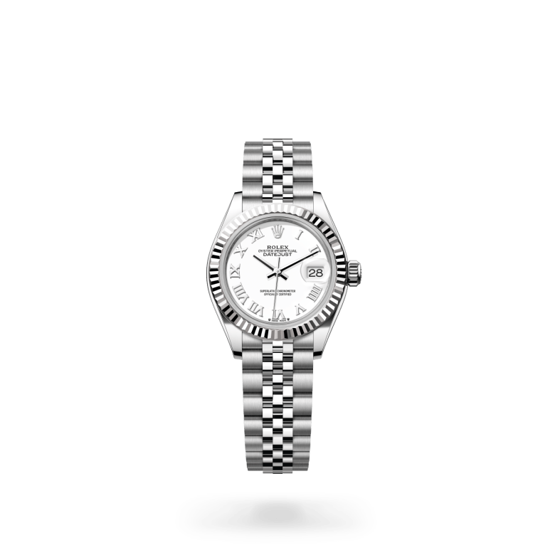 Rolex Lady-Datejust Oyster, 28 mm, Oystersteel çelik ve beyaz altın M279174-0019