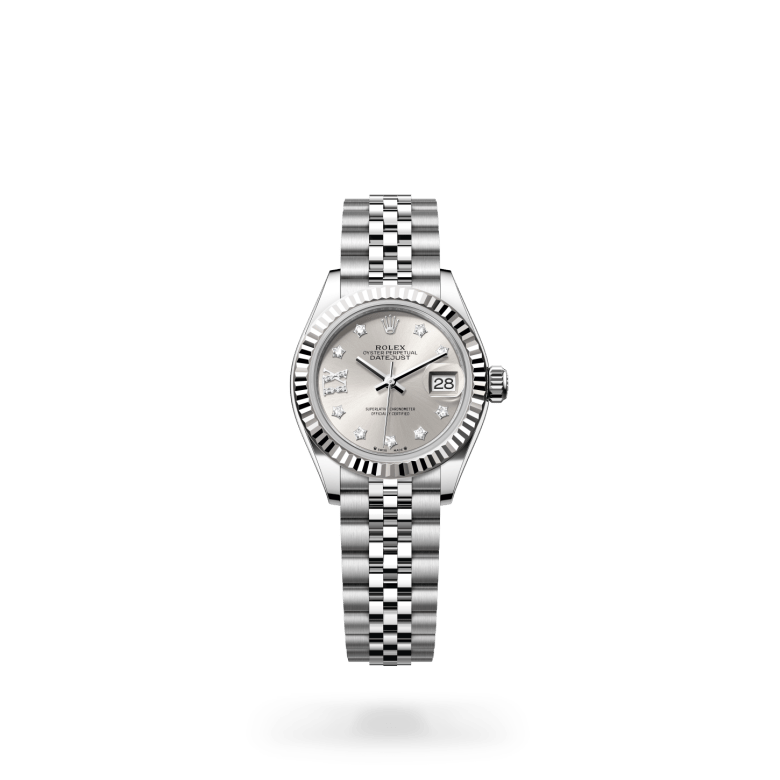 Rolex Lady-Datejust Oyster, 28 mm, Oystersteel çelik ve beyaz altın M279174-0021