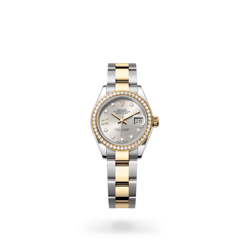 Rolex Lady-Datejust Oyster, 28 mm, Oystersteel çelik, sarı altın ve pırlanta M279383RBR-0004