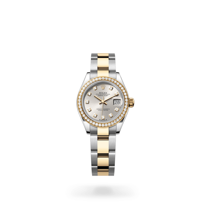 Rolex Lady-Datejust Oyster, 28 mm, Oystersteel çelik, sarı altın ve pırlanta M279383RBR-0008
