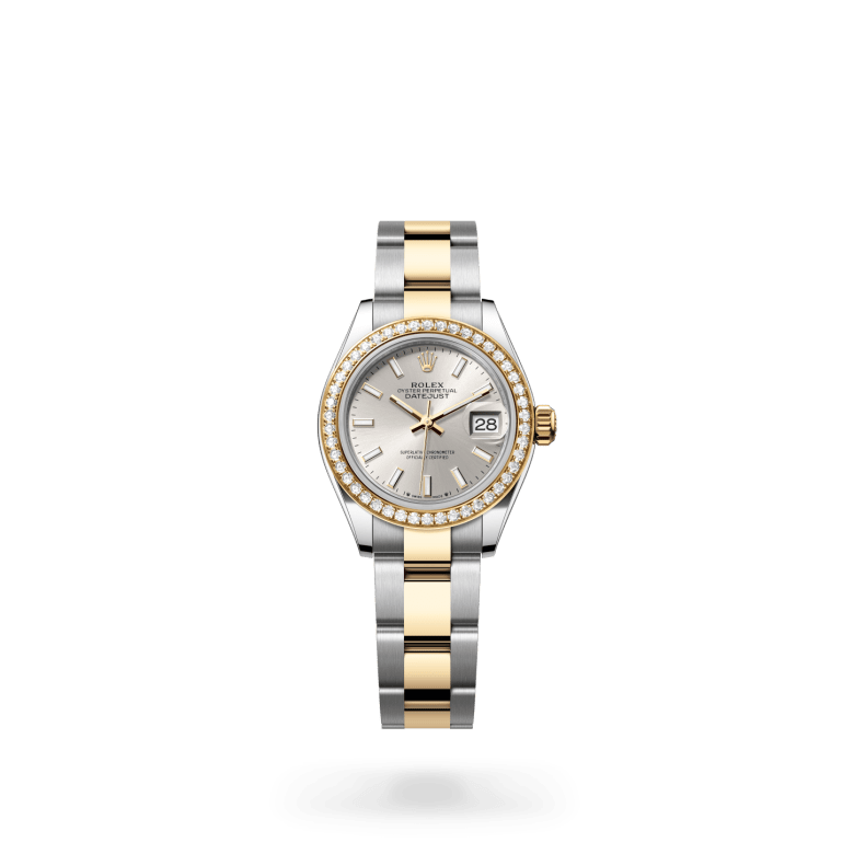 Rolex Lady-Datejust Oyster, 28 mm, Oystersteel çelik, sarı altın ve pırlanta M279383RBR-0018