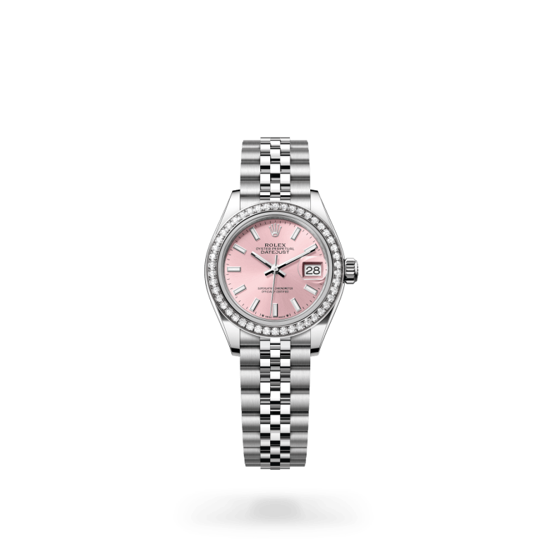 Rolex Lady-Datejust Oyster, 28 mm, Oystersteel çelik, beyaz altın ve pırlanta M279384RBR-0001