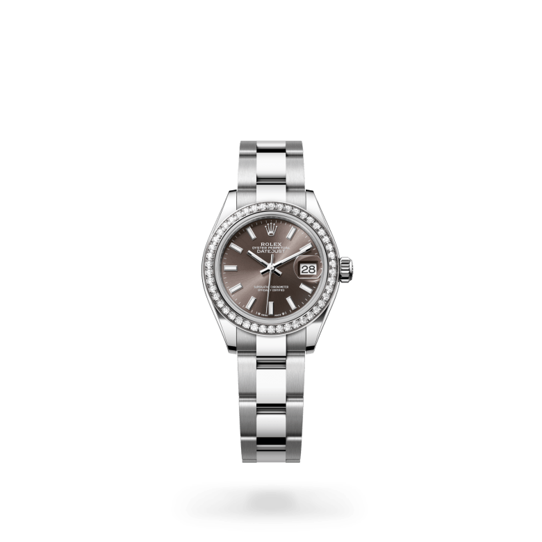 Rolex Lady-Datejust Oyster, 28 mm, Oystersteel çelik, beyaz altın ve pırlanta M279384RBR-0014