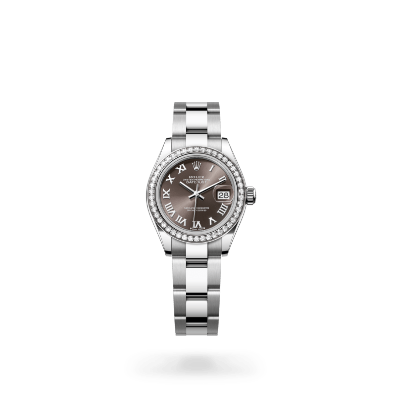 Rolex Lady-Datejust Oyster, 28 mm, Oystersteel çelik, beyaz altın ve pırlanta M279384RBR-0016