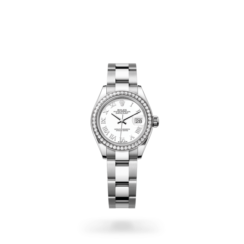 Rolex Lady-Datejust Oyster, 28 mm, Oystersteel çelik, beyaz altın ve pırlanta M279384RBR-0020