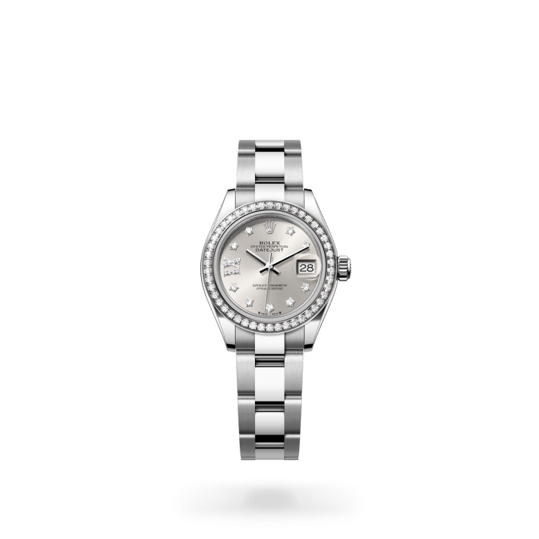 Rolex Lady-Datejust Oyster, 28 mm, Oystersteel çelik, beyaz altın ve pırlanta M279384RBR-0022