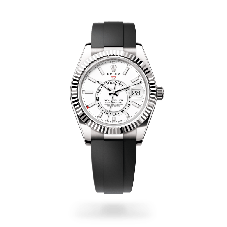 Rolex Sky-Dweller Oyster, 42 mm, beyaz altın M336239-0003