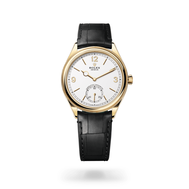 Rolex 1908 39 mm, 18 kt sarı altın, cilalı yüzey M52508-0005