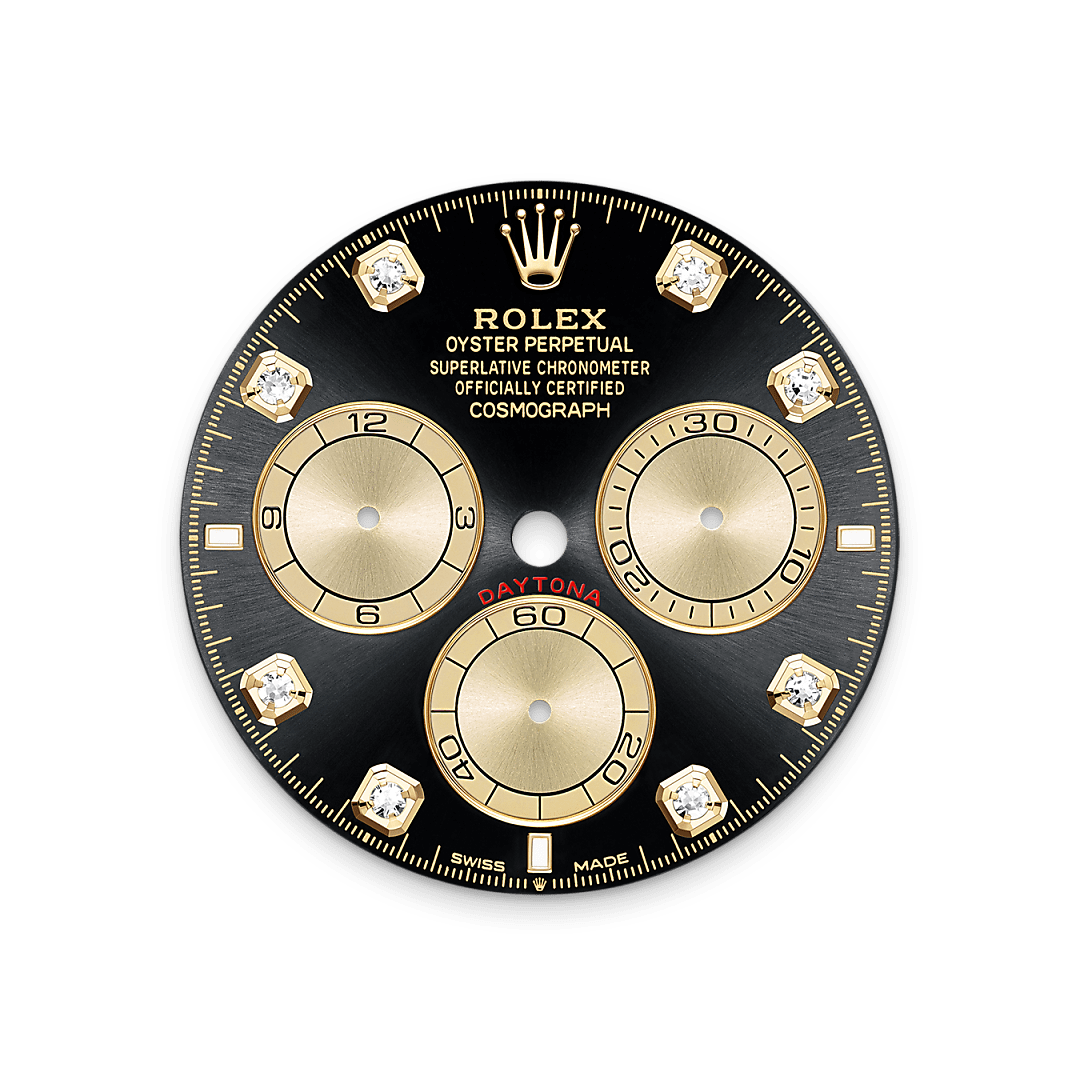 Parlak siyah ve altın kadran