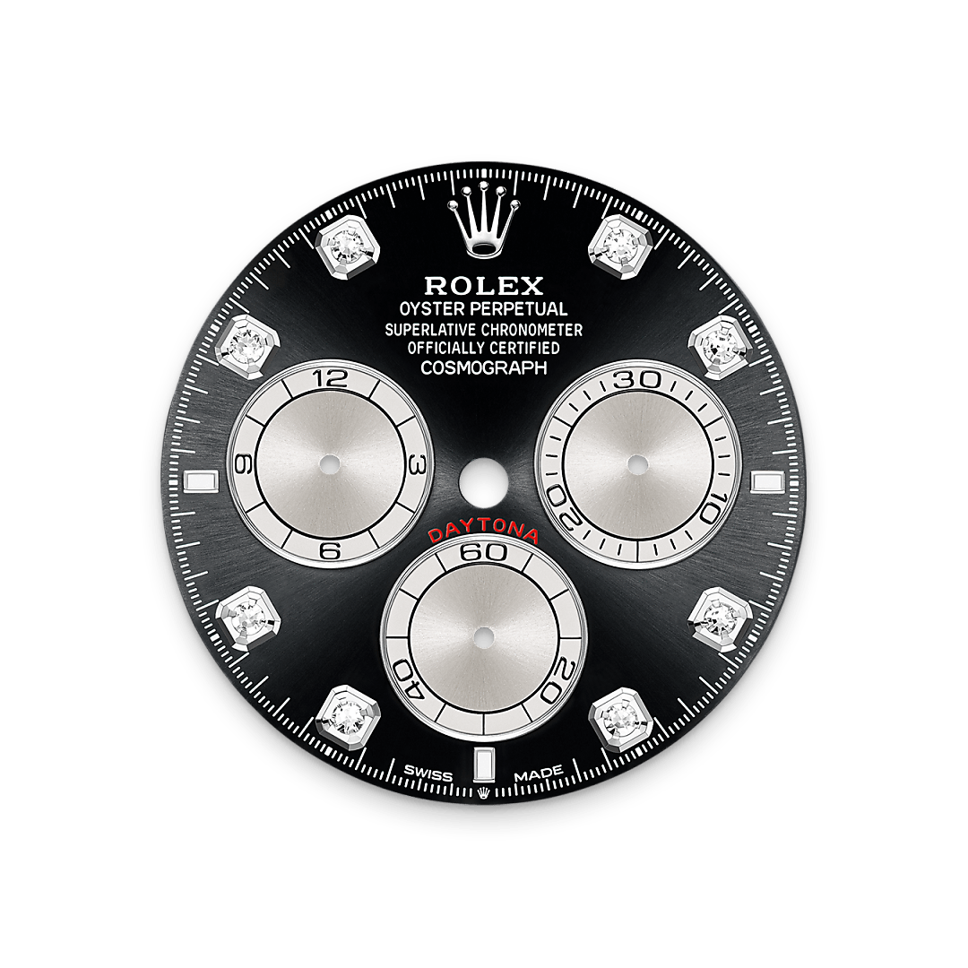 Parlak siyah ve çelik kadran