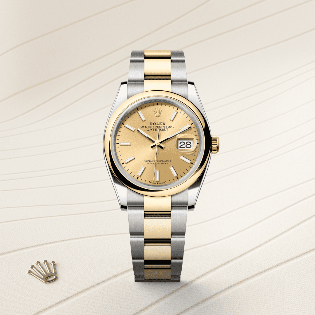 Rolex Datejust 36 Oyster, 36 mm, Oystersteel çelik ve sarı altın M126203-0016