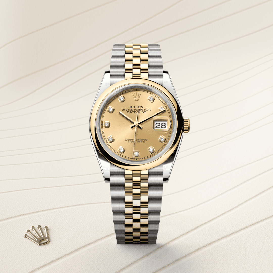 Rolex Datejust 36 Oyster, 36 mm, Oystersteel çelik ve sarı altın M126203-0017