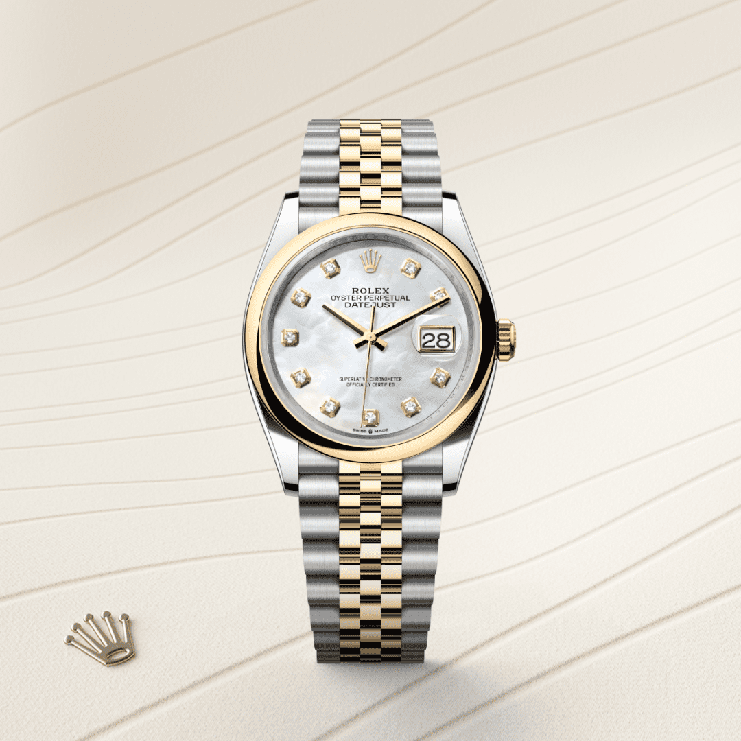 Rolex Datejust 36 Oyster, 36 mm, Oystersteel çelik ve sarı altın M126203-0023