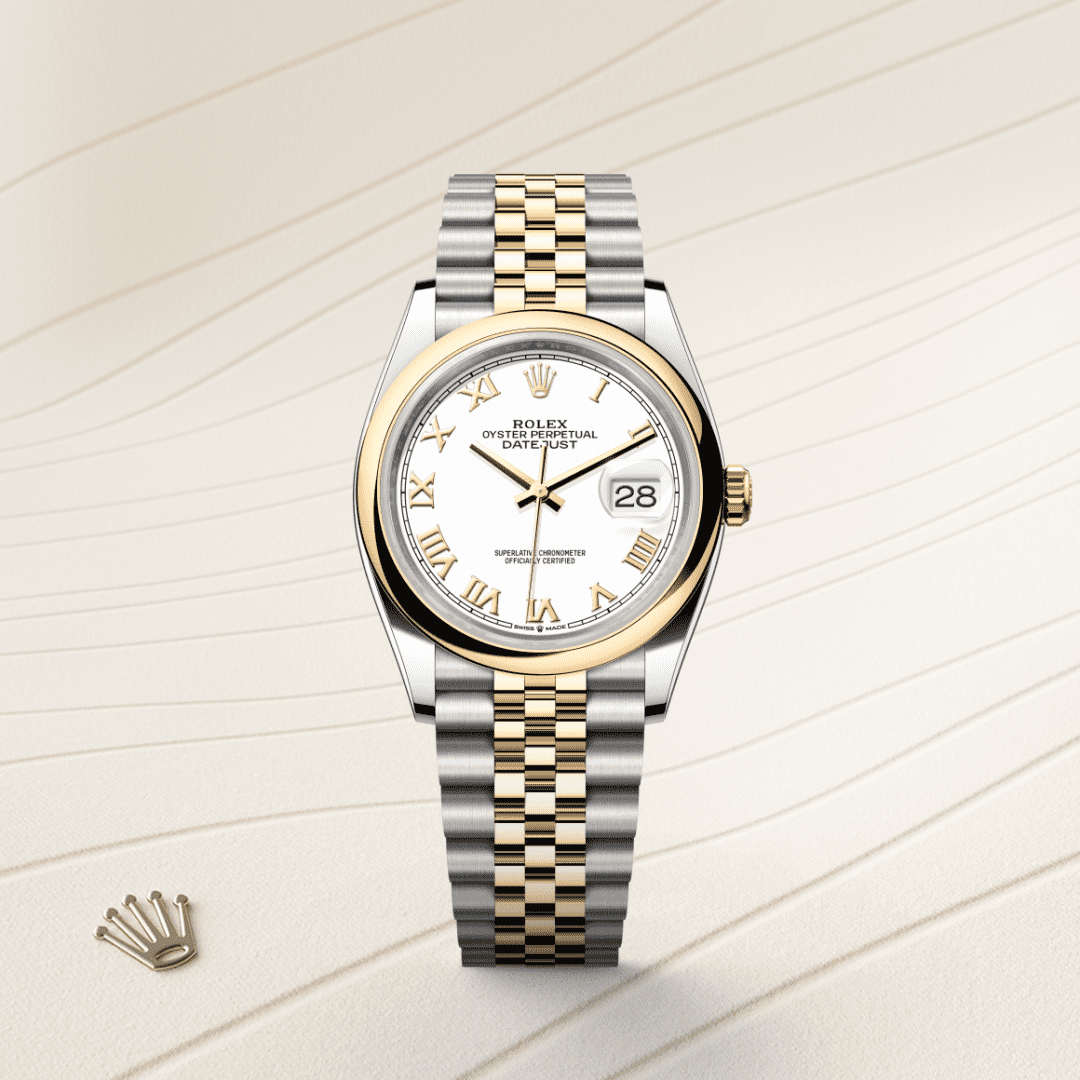 Rolex Datejust 36 Oyster, 36 mm, Oystersteel çelik ve sarı altın M126203-0029