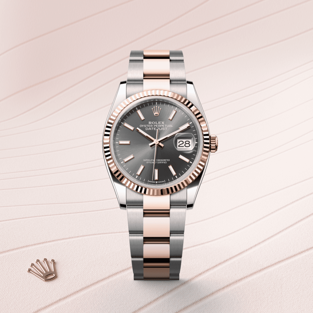 Rolex Datejust 36 Oyster, 36 mm, Oystersteel çelik ve Everose altın M126231-0014