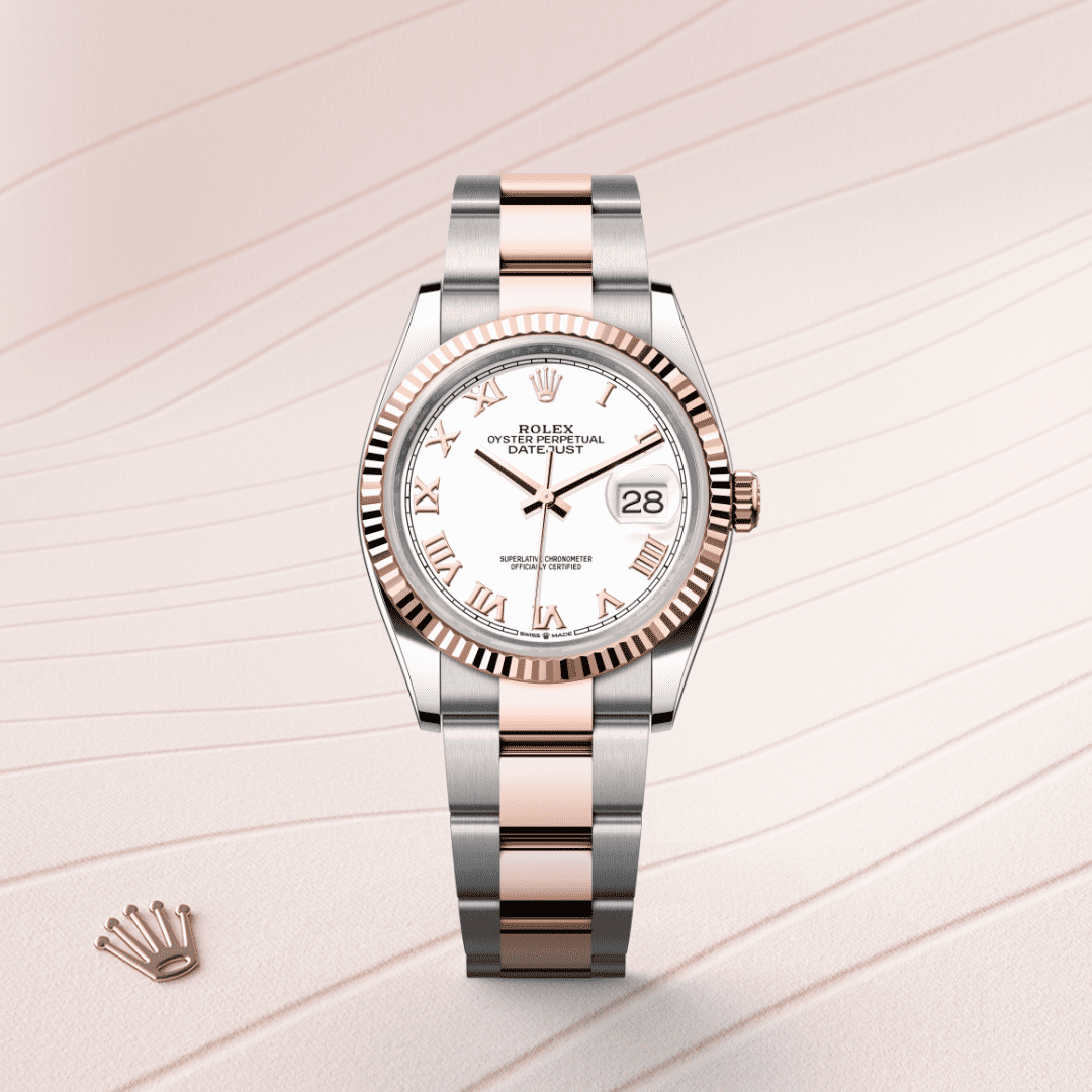 Rolex Datejust 36 Oyster, 36 mm, Oystersteel çelik ve Everose altın M126231-0016