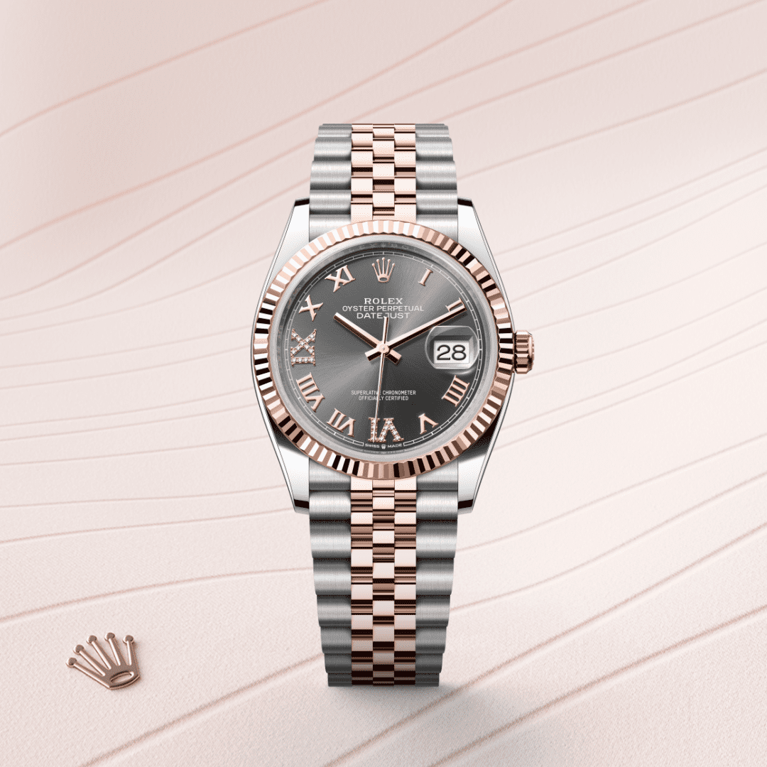 Rolex Datejust 36 Oyster, 36 mm, Oystersteel çelik ve Everose altın M126231-0023