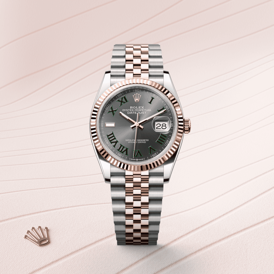 Rolex Datejust 36 Oyster, 36 mm, Oystersteel çelik ve Everose altın M126231-0029