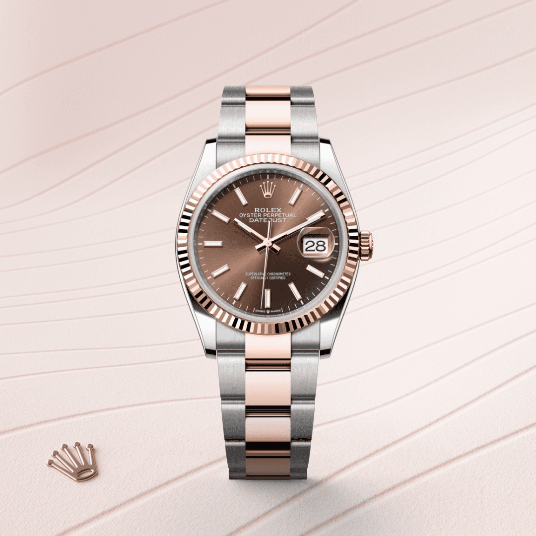 Rolex Datejust 36 Oyster, 36 mm, Oystersteel çelik ve Everose altın M126231-0044